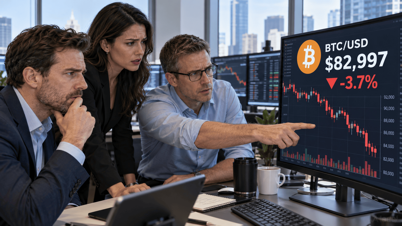 Bitcoin Drops 3% to $82.9K as Fed Minutes Loom, $81K Support in Focus