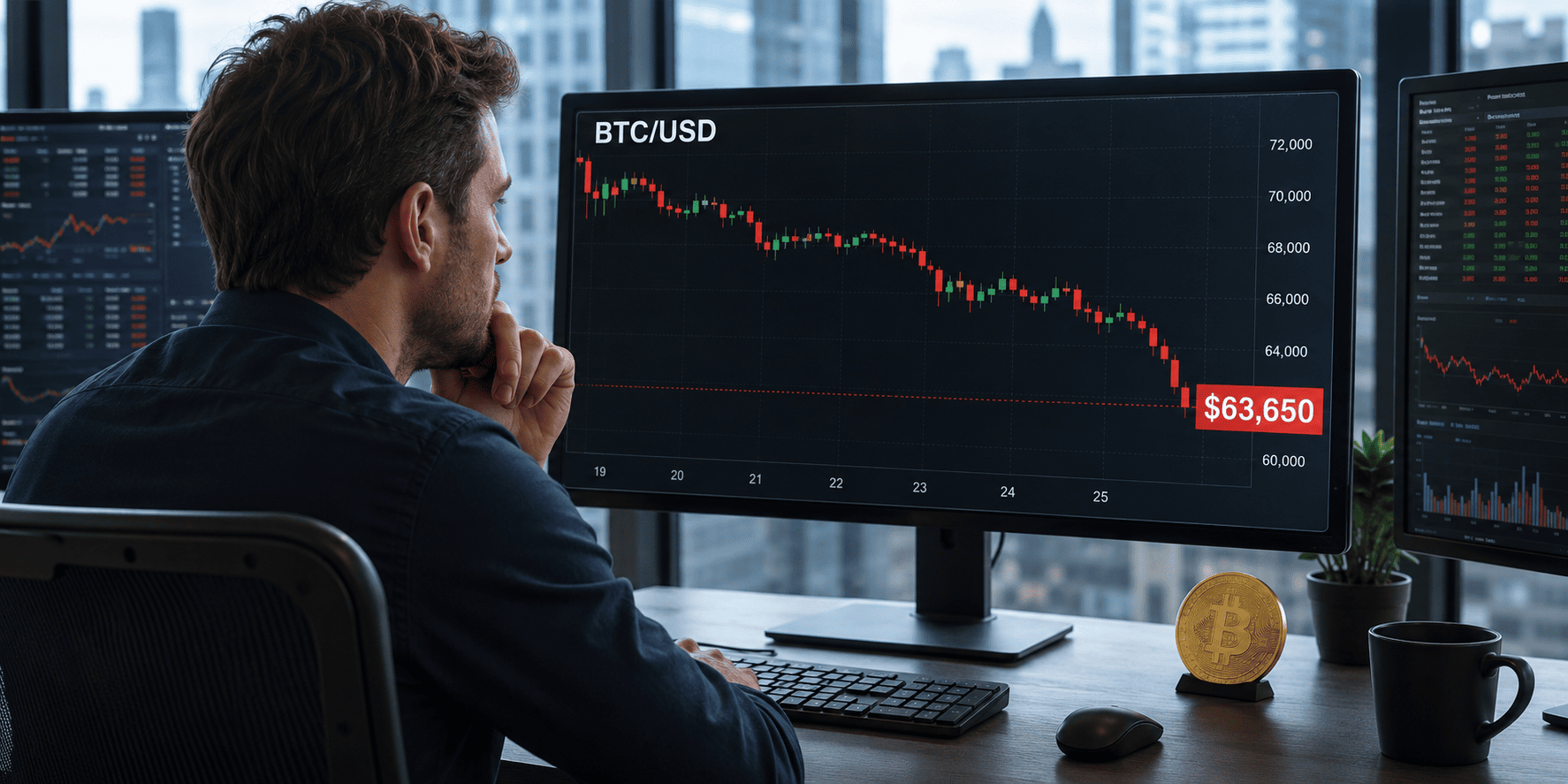 Bitcoin hovers near $63.6K as CPI data looms; key support at risk