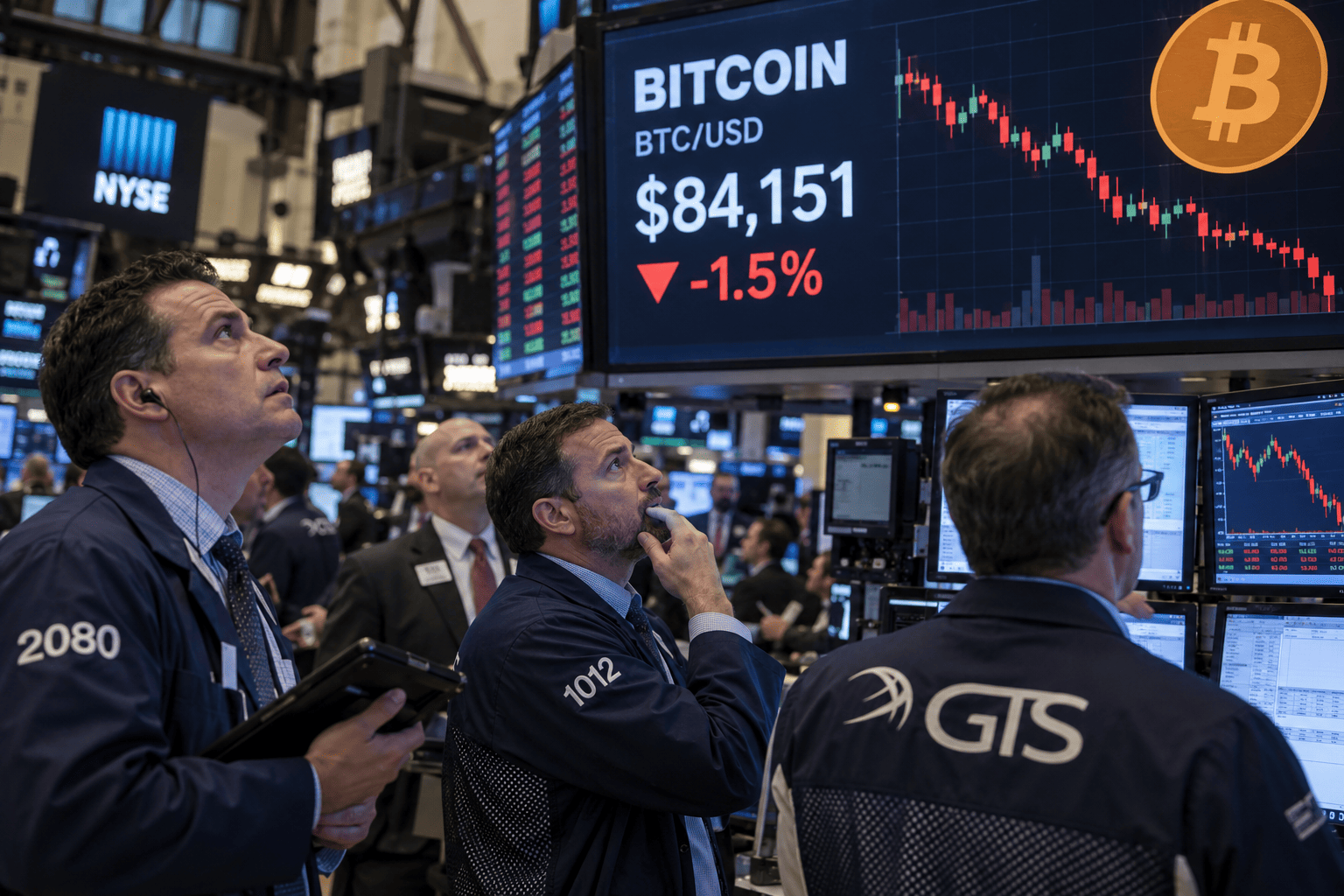 Bitcoin Slips Below $84K as Profit-Taking and Rising Yields Cloud Outlook