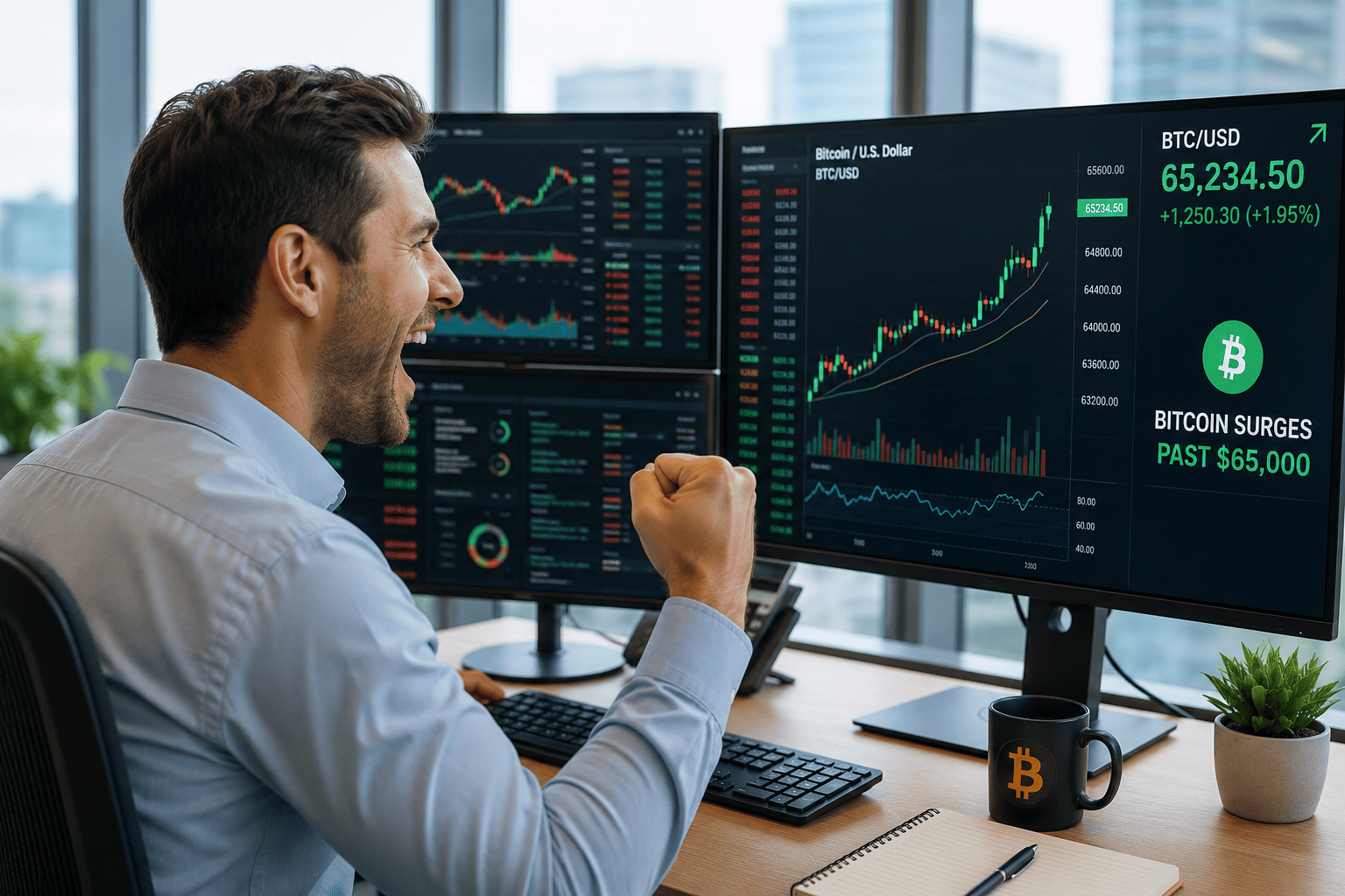Bitcoin Surges Past $65K: Derivatives Data Hints at Next Push to $70K