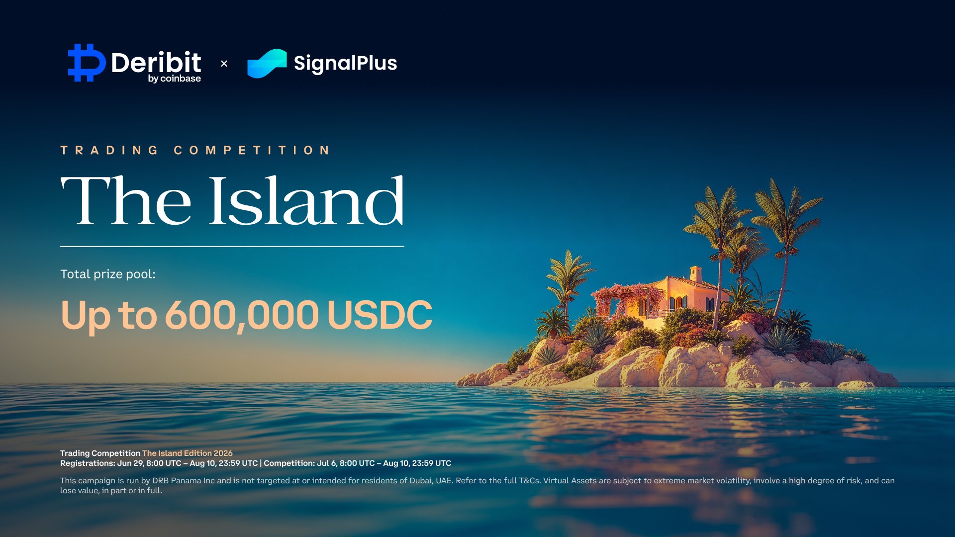 Deribit and SignalPlus Launch 'The Island' Trading Competition with $600K USDC Prize Pool