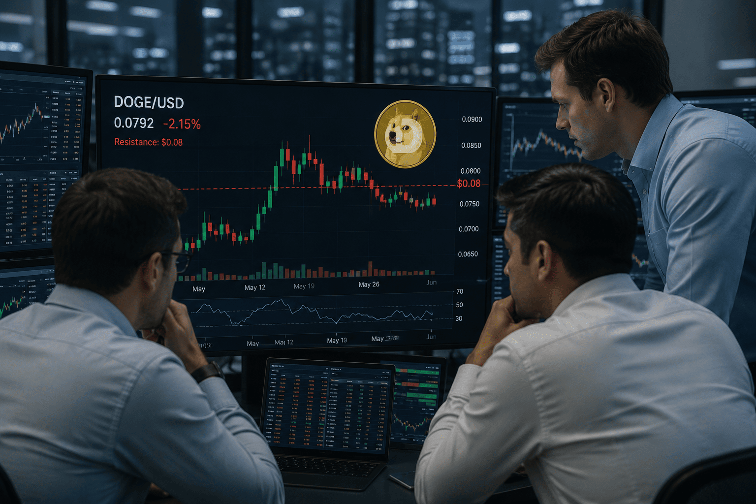 Dogecoin Tests $0.07 Support as Iran Tensions Fuel Crypto Risk-Off Sentiment