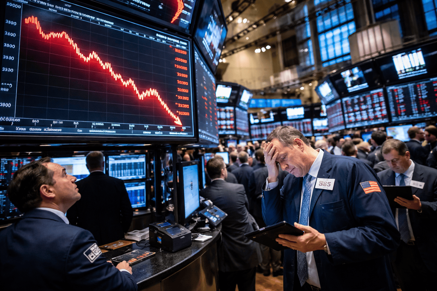 Dow Tumbles 1,152 Points as Fed Holds Steady, Chip Rout Deepens
