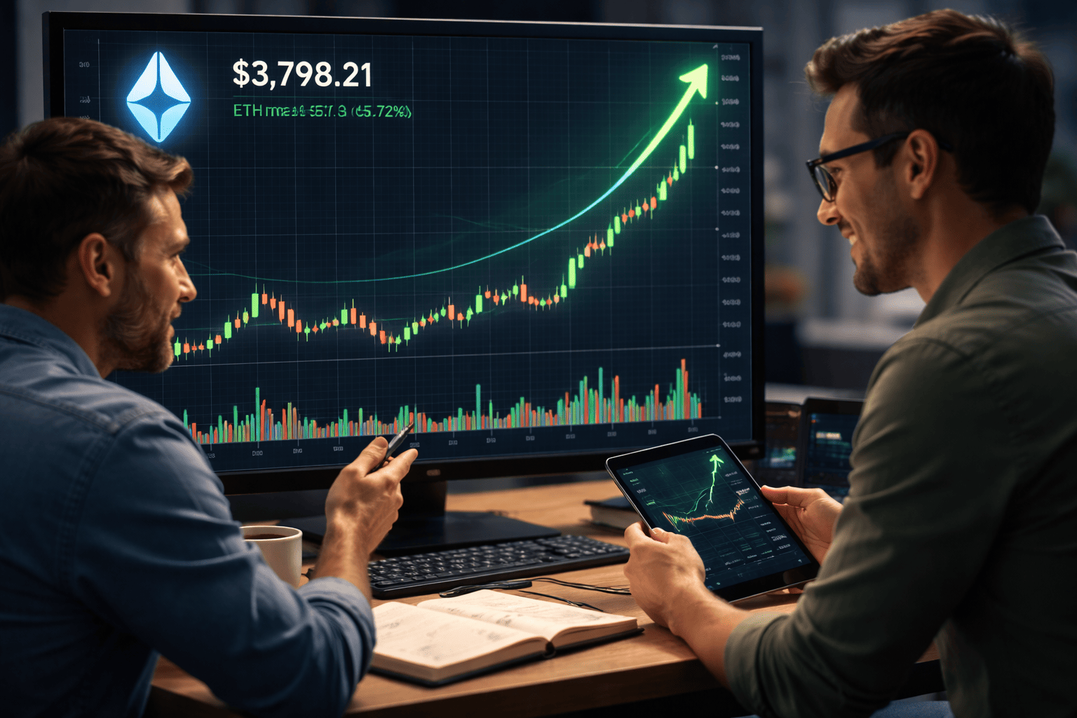 Ether Gains 8% Weekly as Record Network Activity Points to $2,700 Target