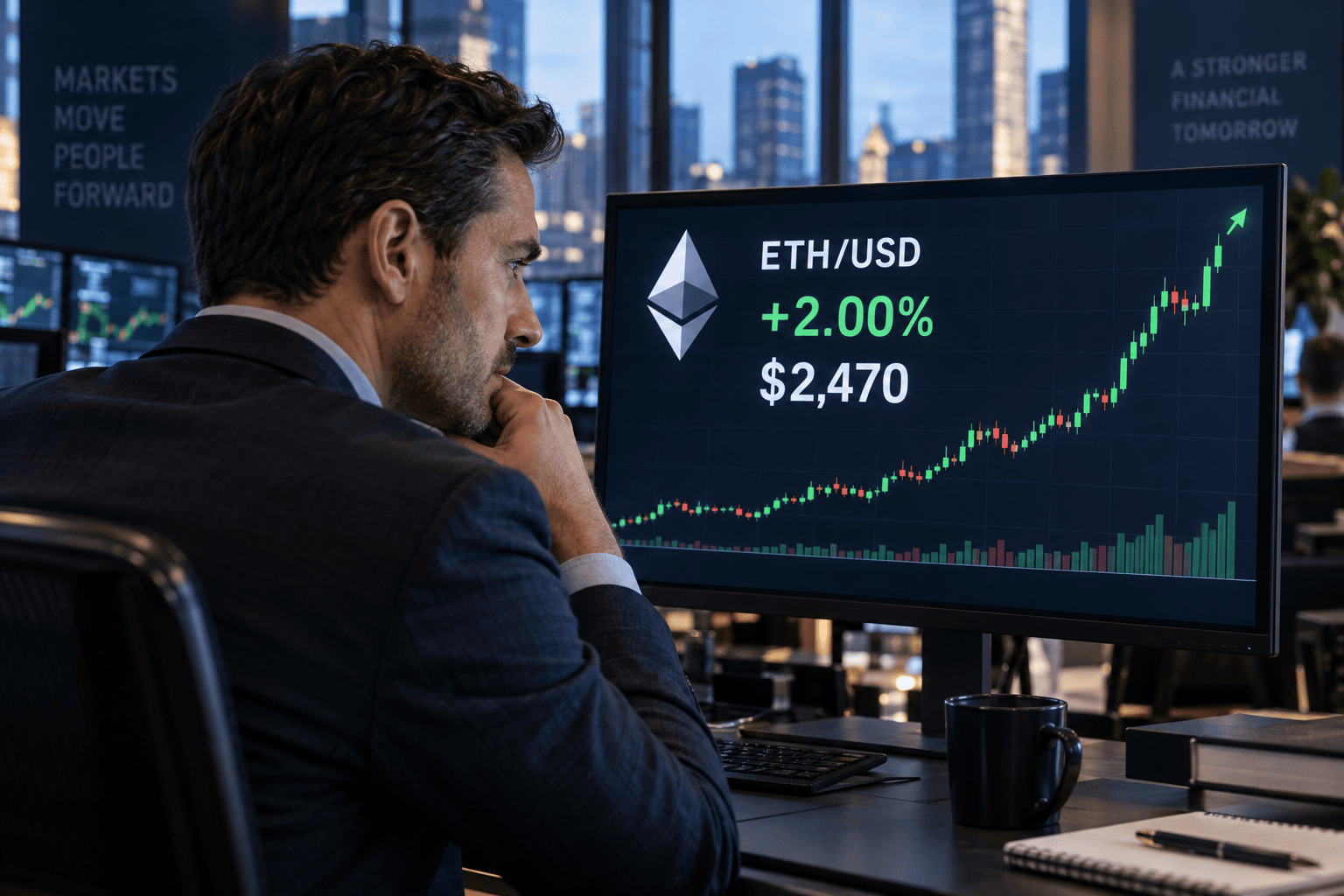 Ethereum nears $2,500 as bull flag signals possible climb to $3,300