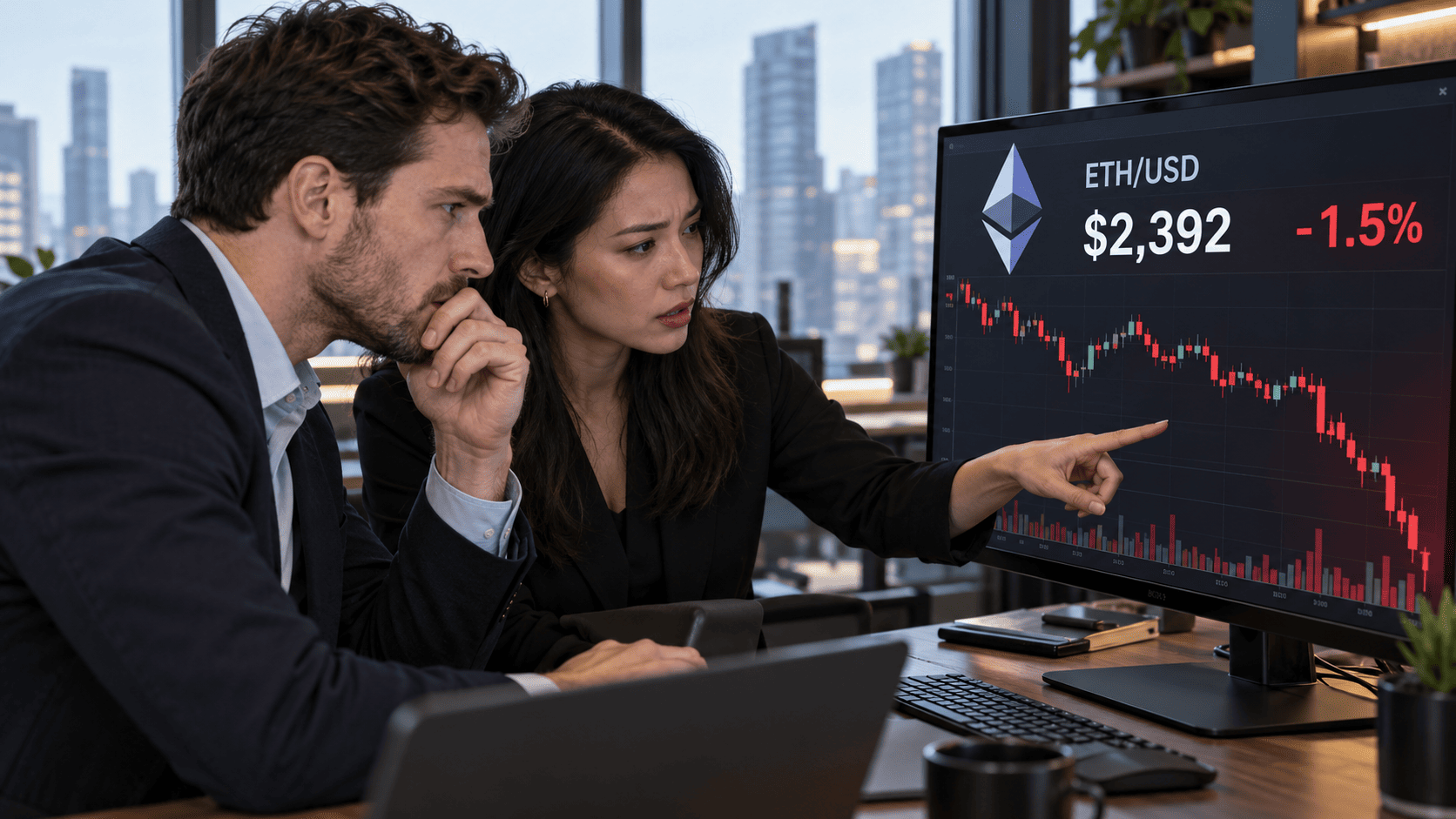 Ethereum Stalls Near $2,400 as BitMine's $14.3B ETH Hoard Fails to Lift Price