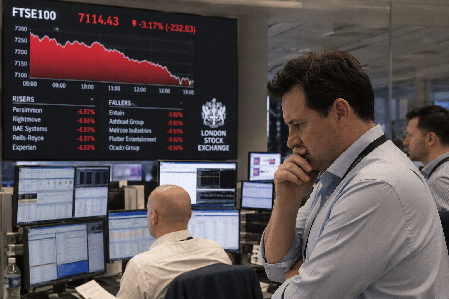 FTSE 100 Drops 0.7% as Energy and Mining Stocks Slide on Commodity Weakness