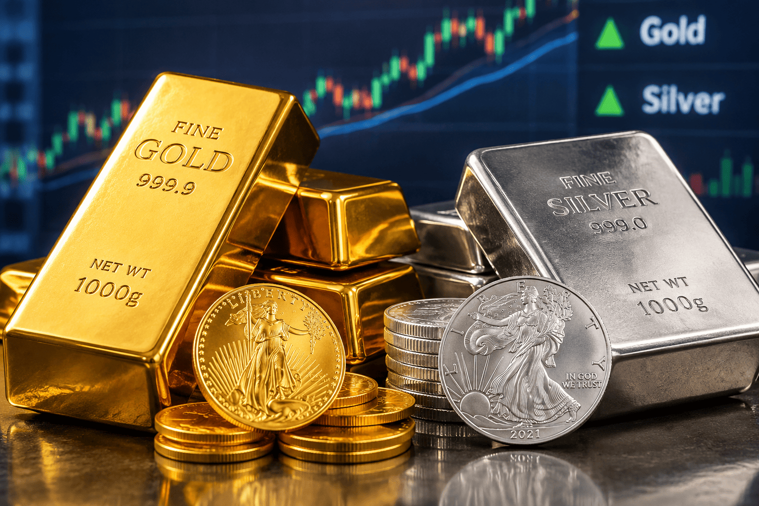 Gold Hits $4,200, Silver Jumps 3% as Treasury Yields Retreat