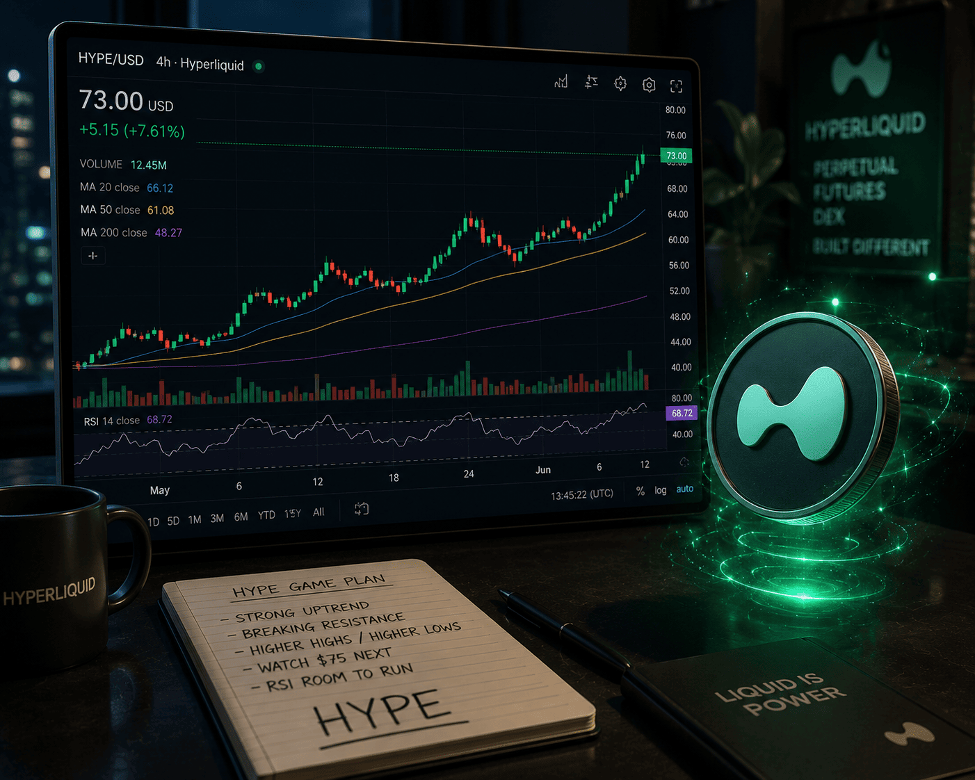 Hyperliquid HYPE Surges Past $70 as Institutional ETF Inflows Hit $17.2M