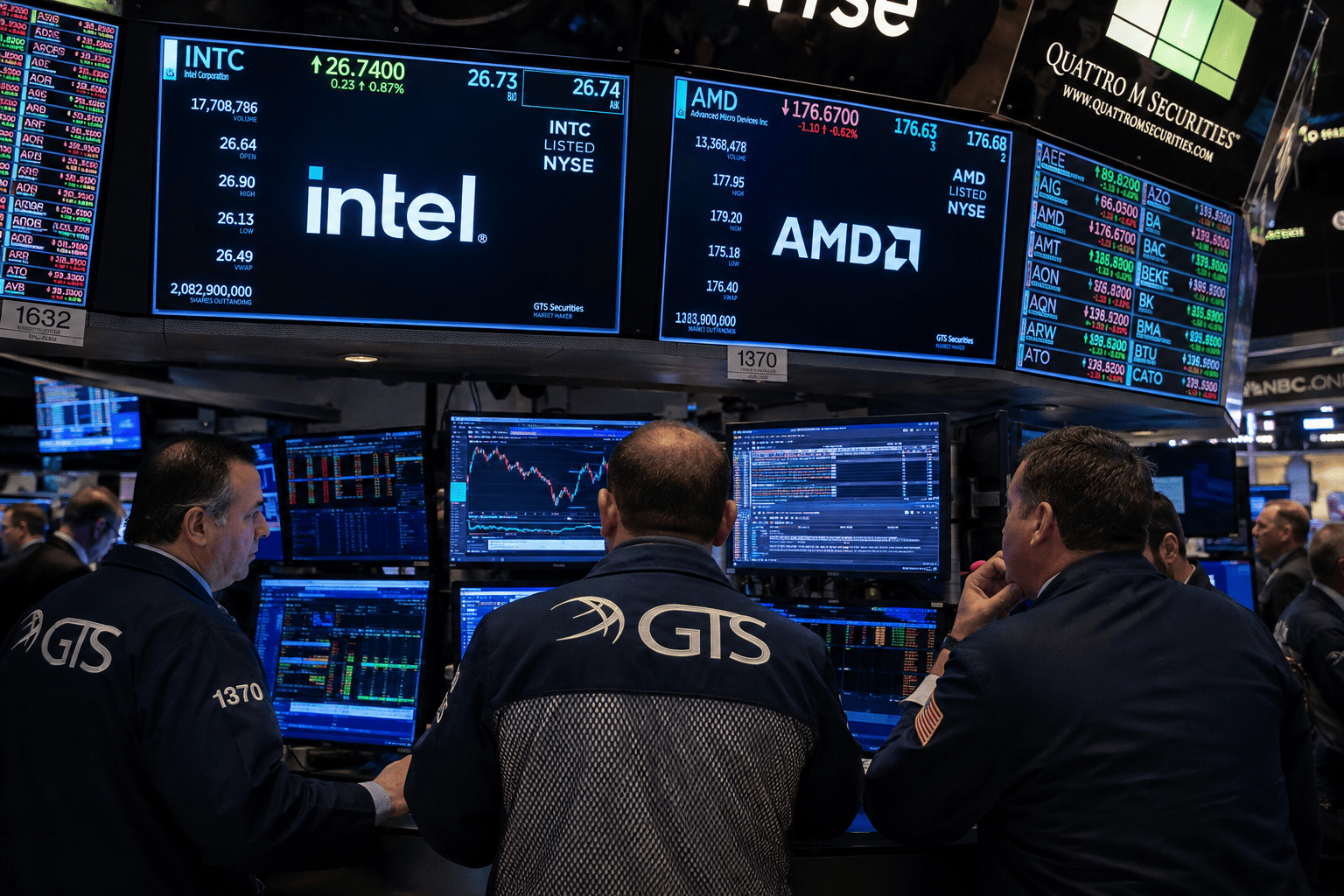 Intel and AMD slide as chip sector lags broader market rebound