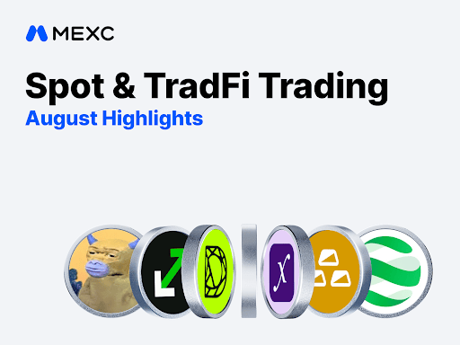 MEXC August data: new-token traders up 21%, tokenized stocks jump 31%