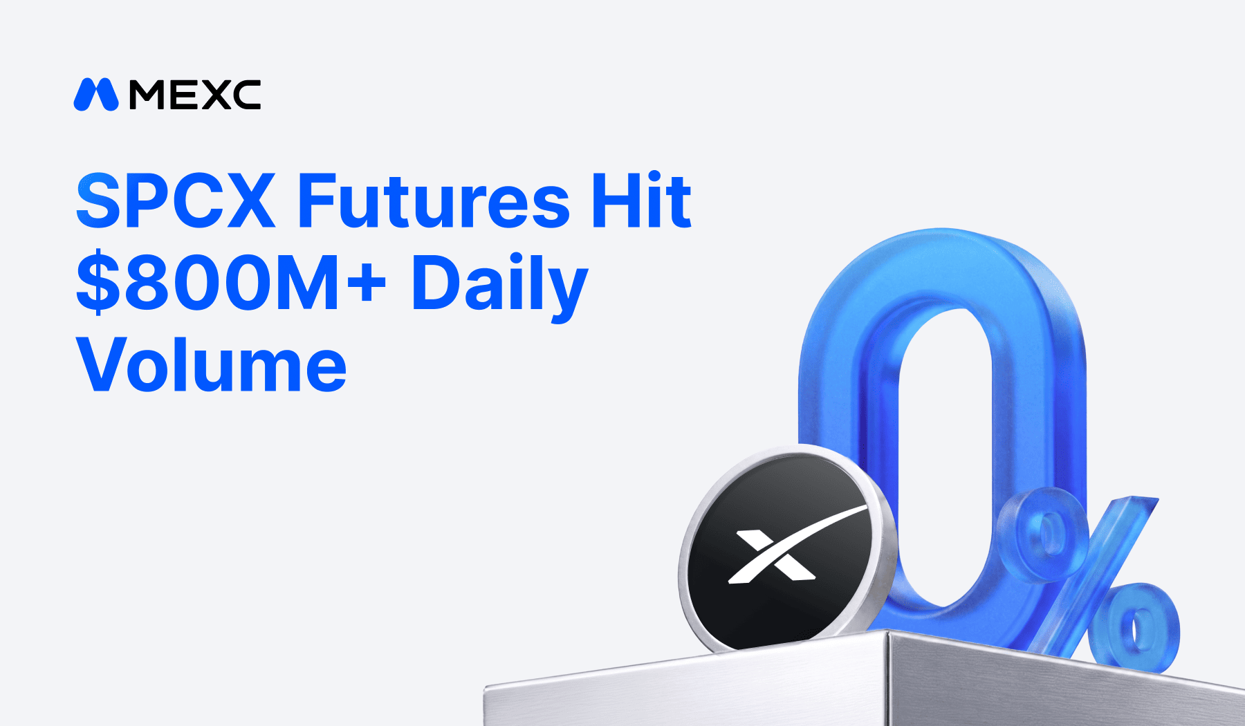 MEXC SPCX Futures Volume Hits $800M Daily After SpaceX IPO