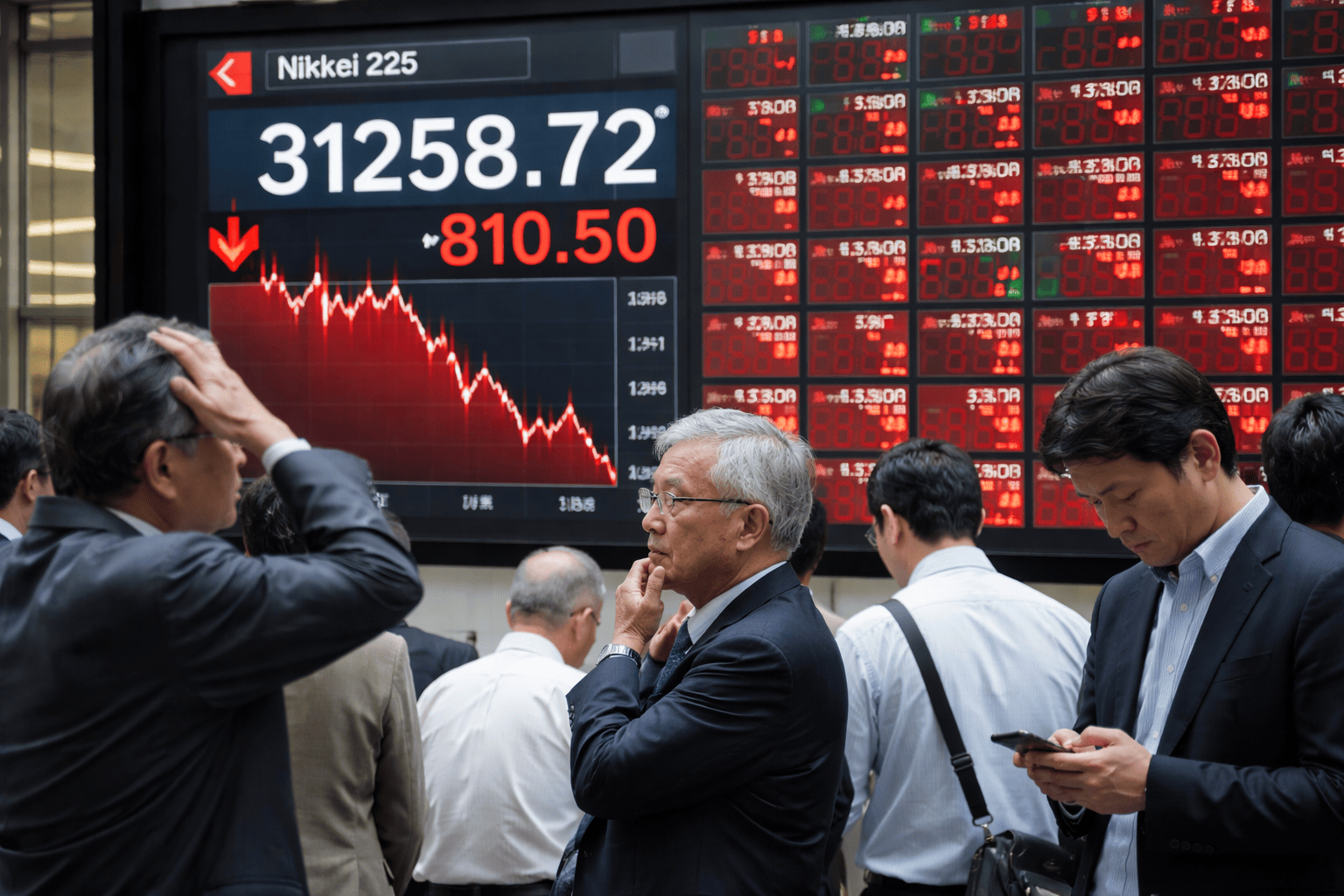 Nikkei 225 slides 1.25% as tech selloff deepens, yen weakens