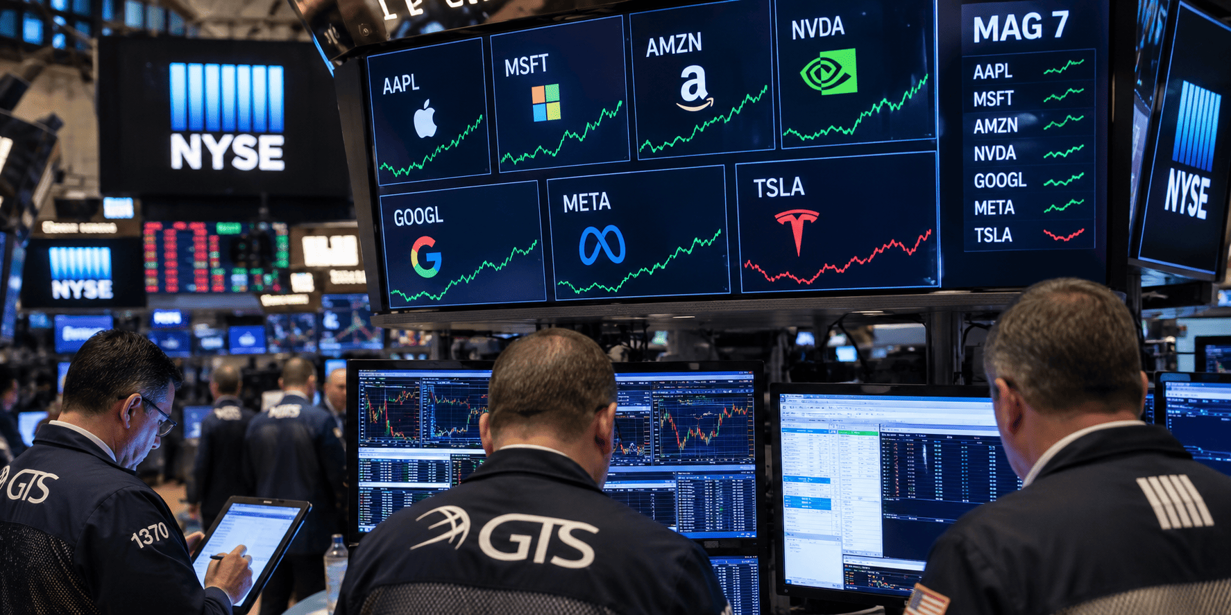 Nvidia's 7% gain leads Mag Seven rebound; valuation gap widens