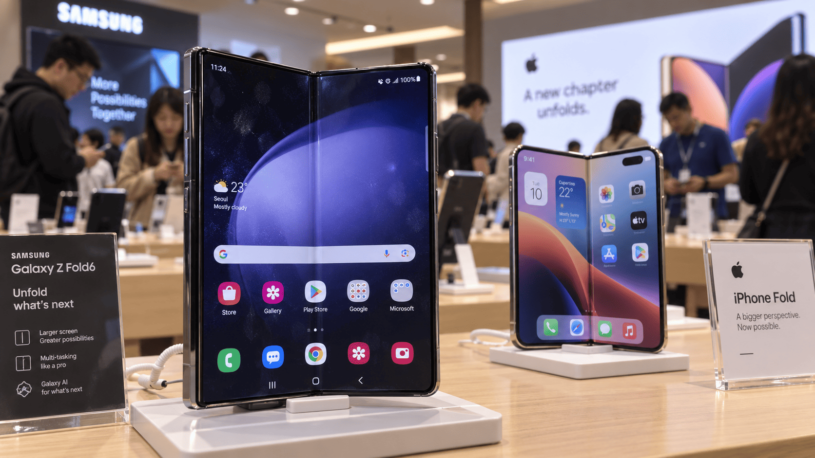 Samsung shares slide as Apple's $1,999 foldable iPhone Duo threatens lead