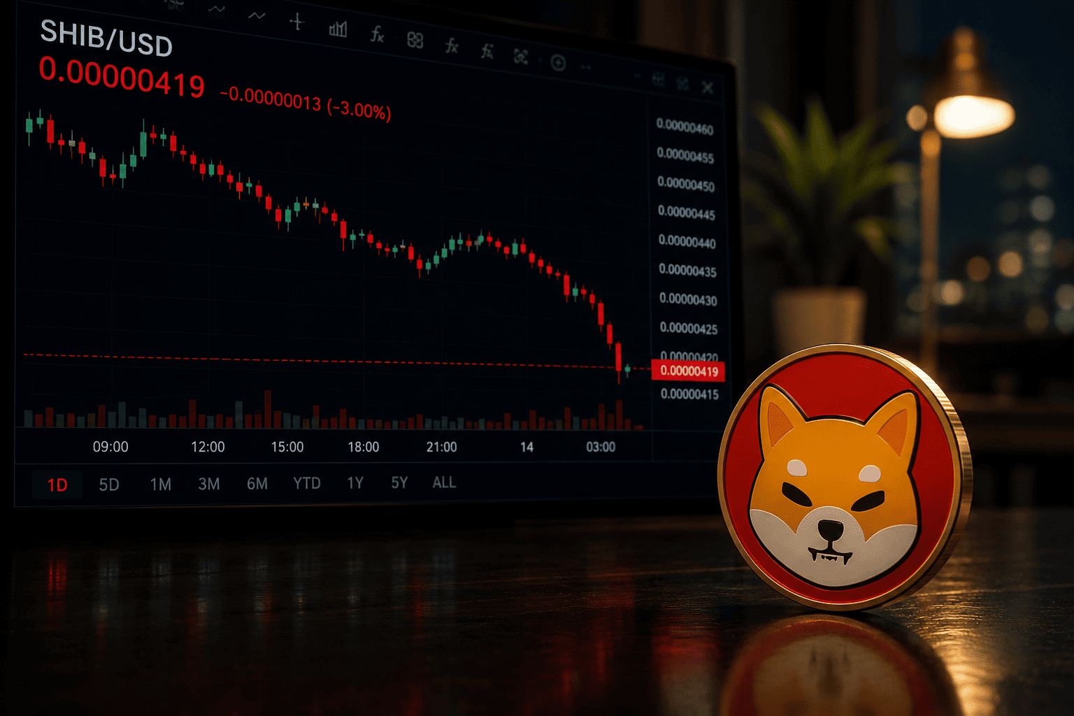 Shiba Inu Slides 5% in Four Days as Bearish Signals Point to Yearly Low Retest