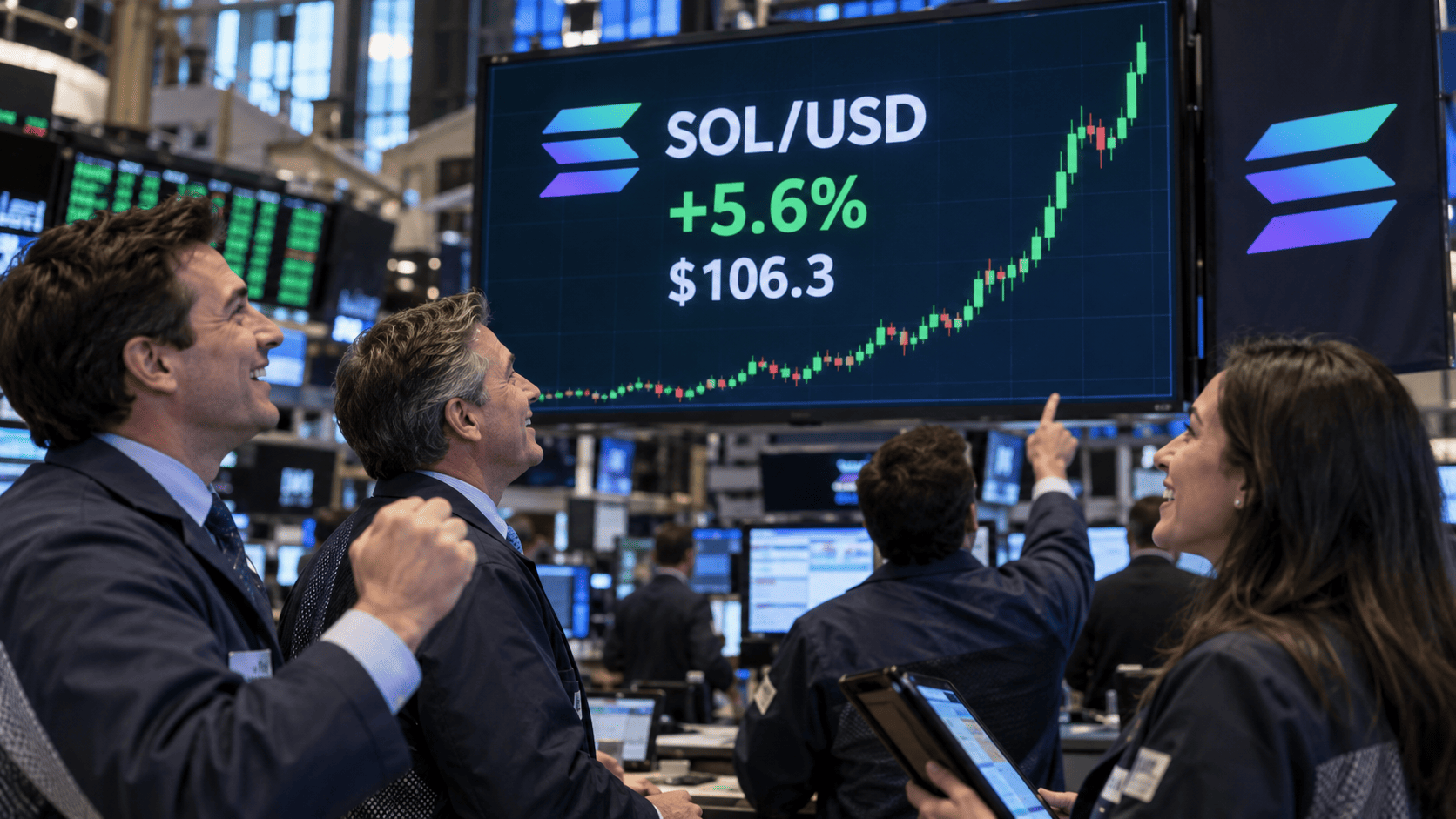 Solana rebounds 6% to $106 as Fed shock fades; $130 breakout hinges on $110