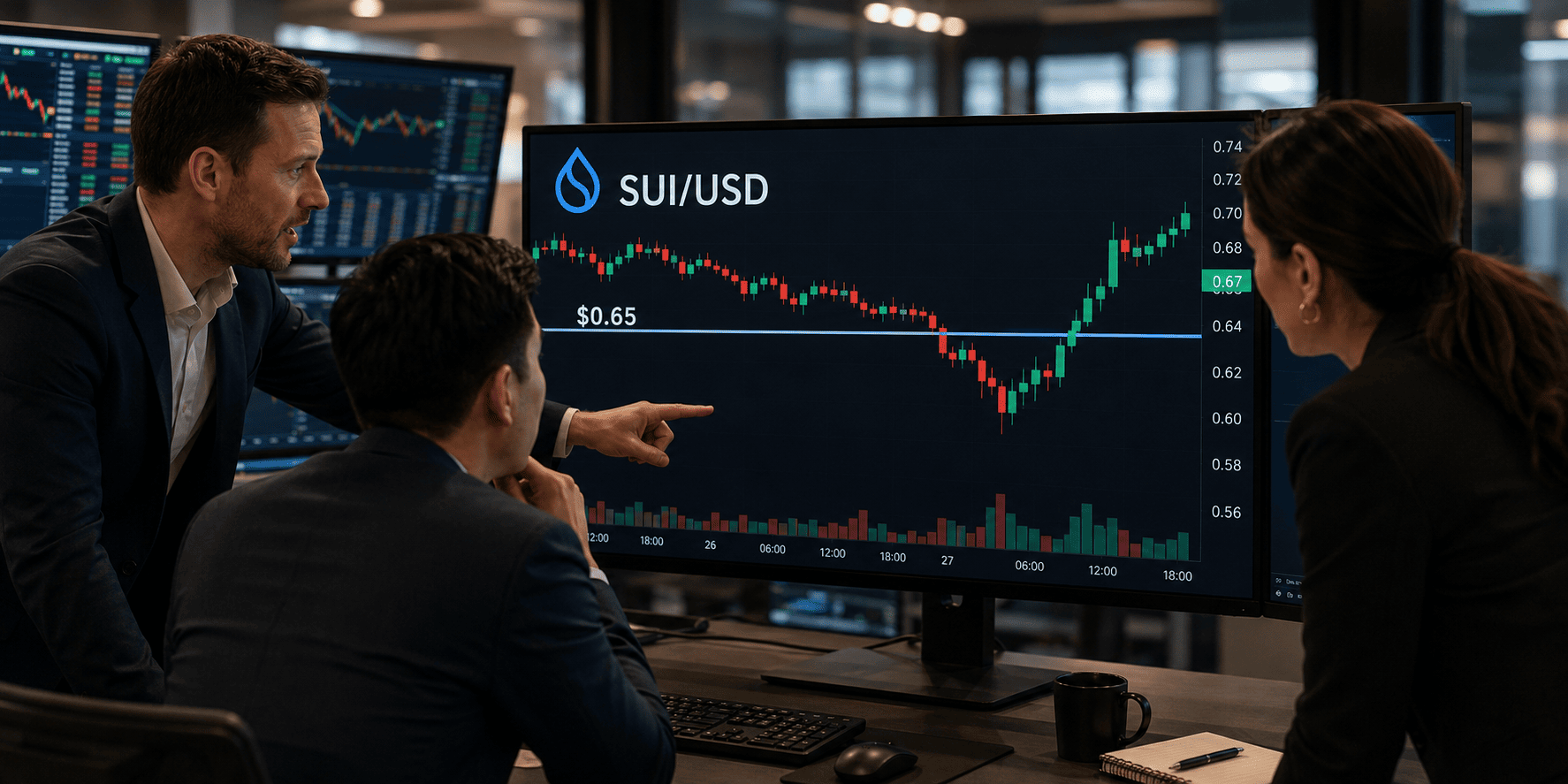 SUI price holds $0.65, but DEX volume collapse signals deeper issues