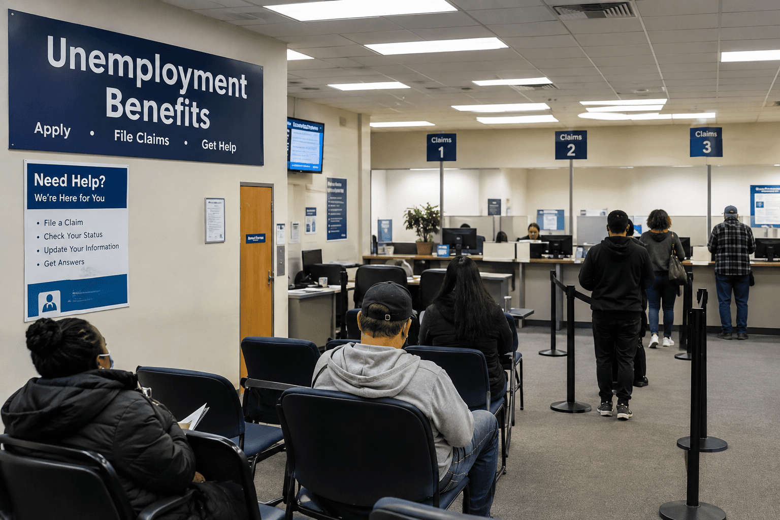 US Jobless Claims Dip to 197K, Layoffs Fall 18% as Hiring Stays Tepid