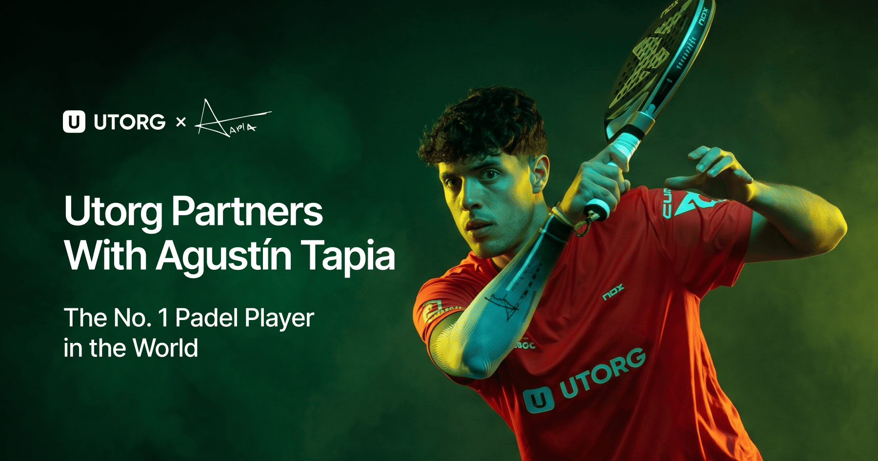 Utorg signs world No.1 padel player Agustín Tapia as first global brand ambassador