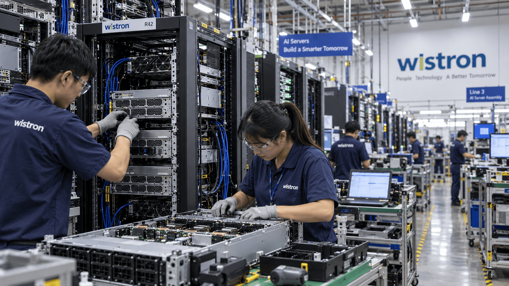 Wistron shares slide 5% on $1.47B share sale despite AI boom