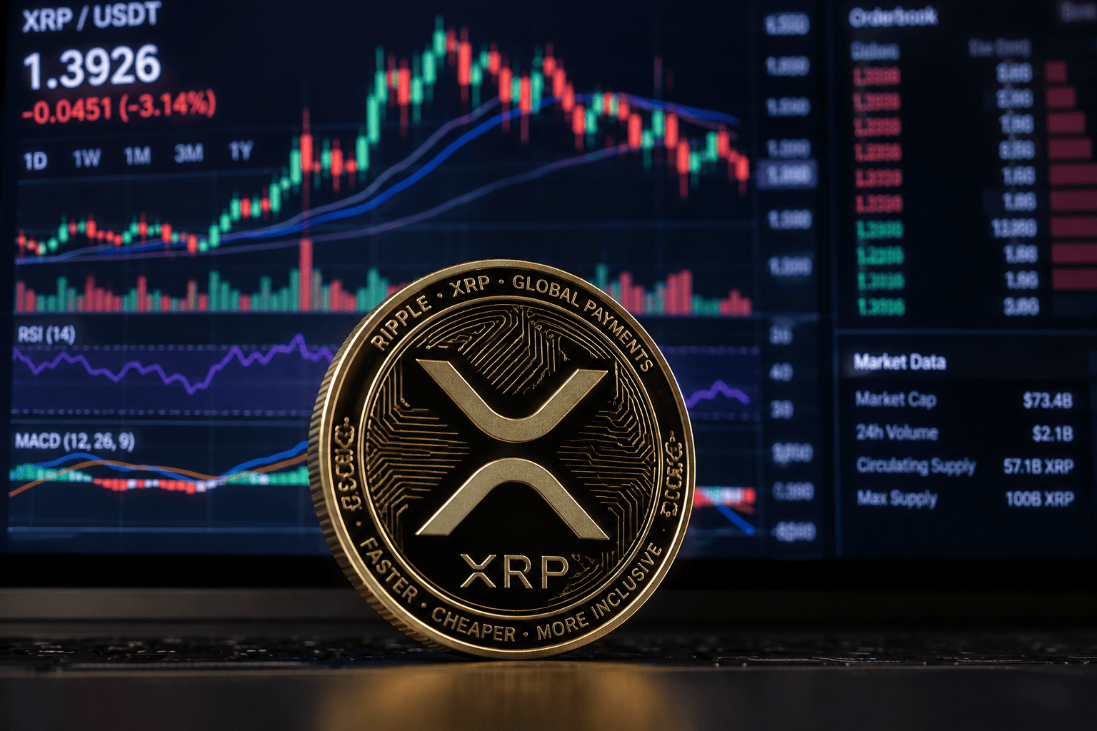 XRP Dips 1.7% to $1.39 Despite ETF Inflows as Leverage Unwinds
