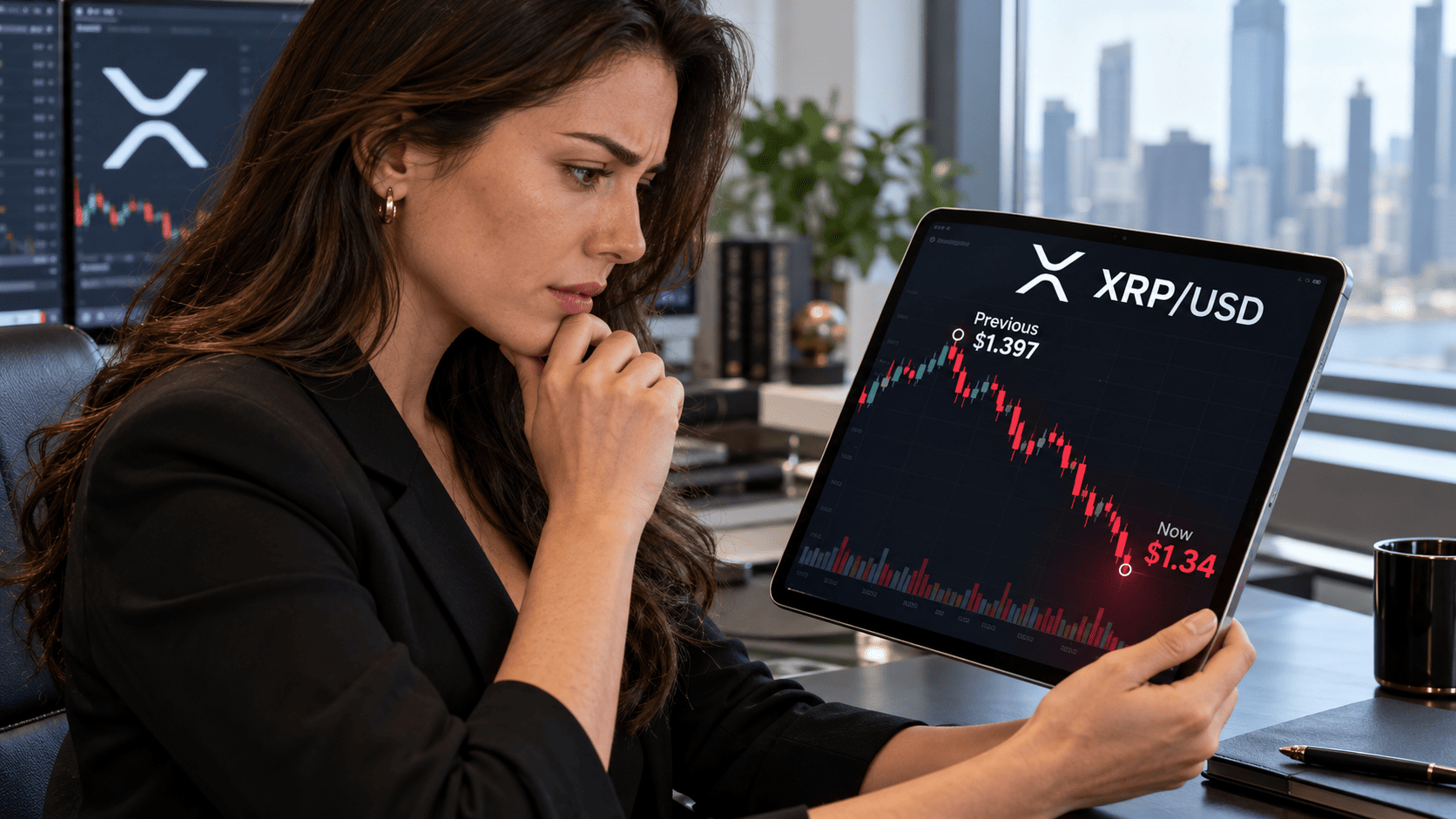XRP Dips to $1.34 as Mixed Futures Data Cloud Recovery Outlook