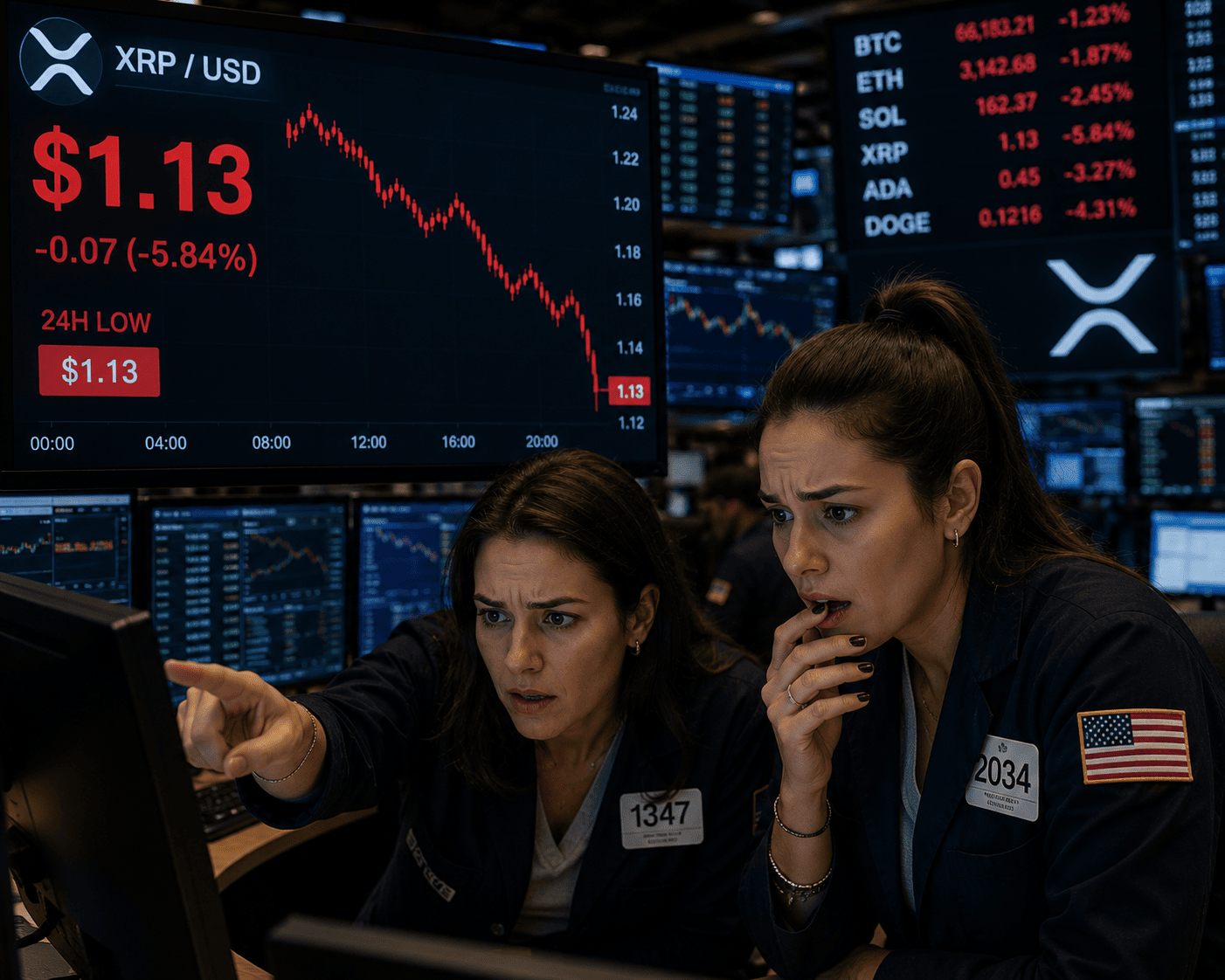 XRP Faces $1.05 Support Test as Bearish Signals Outweigh $2.4M ETF Inflows