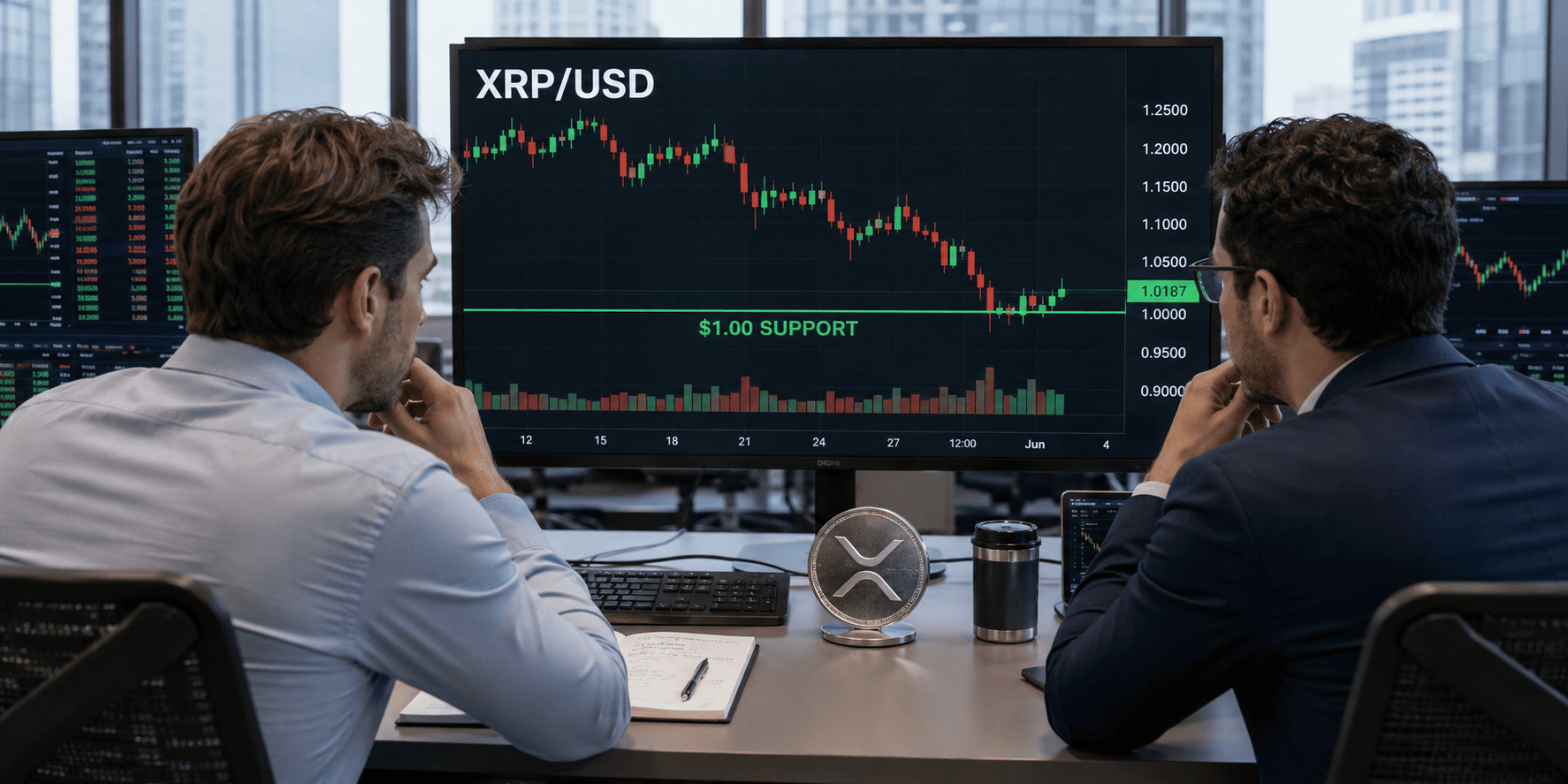 XRP Holds $1 Support but Technicals Signal Further Downside Risk