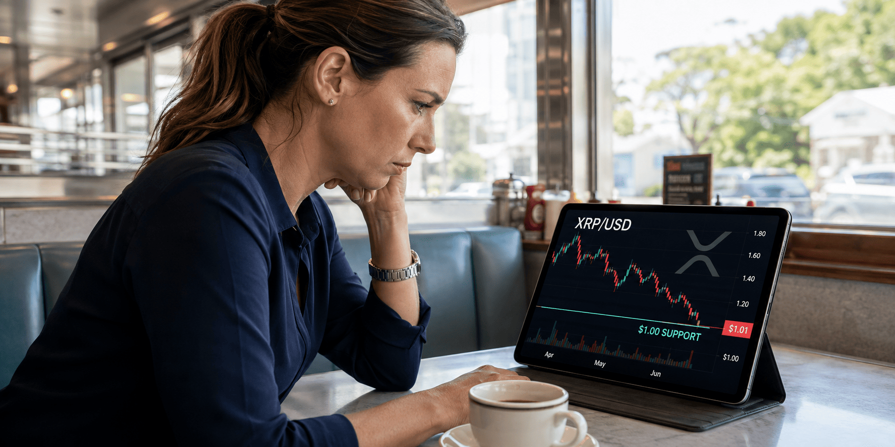 XRP hovers near $1 as derivatives data signals more downside