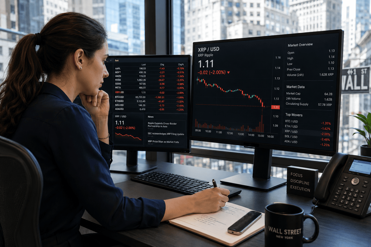 XRP Ledger Hits 1M AI Transactions but Price Stalls at $1.11 Amid Geopolitical Jitters