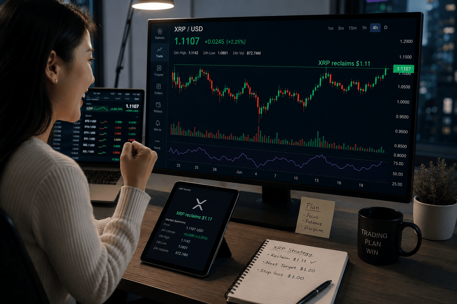 XRP Open Interest Hits $2.4B as Bulls Target $1.155 Resistance