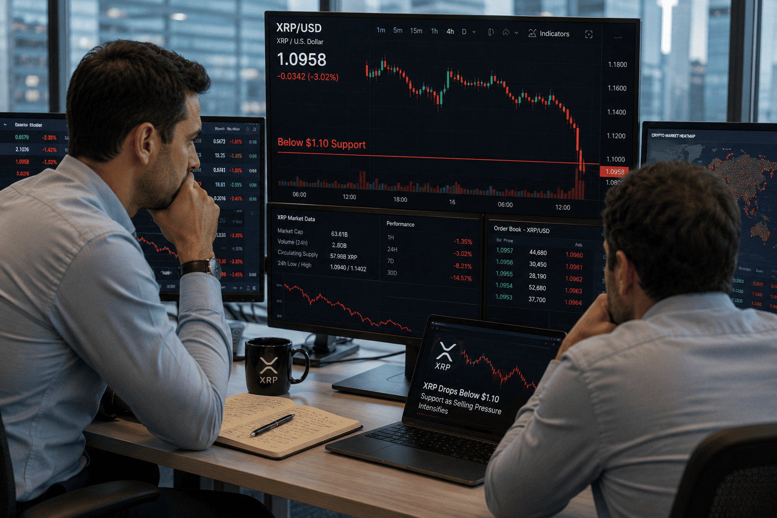 XRP's $1 Support at Risk as Institutional Demand Wanes Despite Cooling Inflation