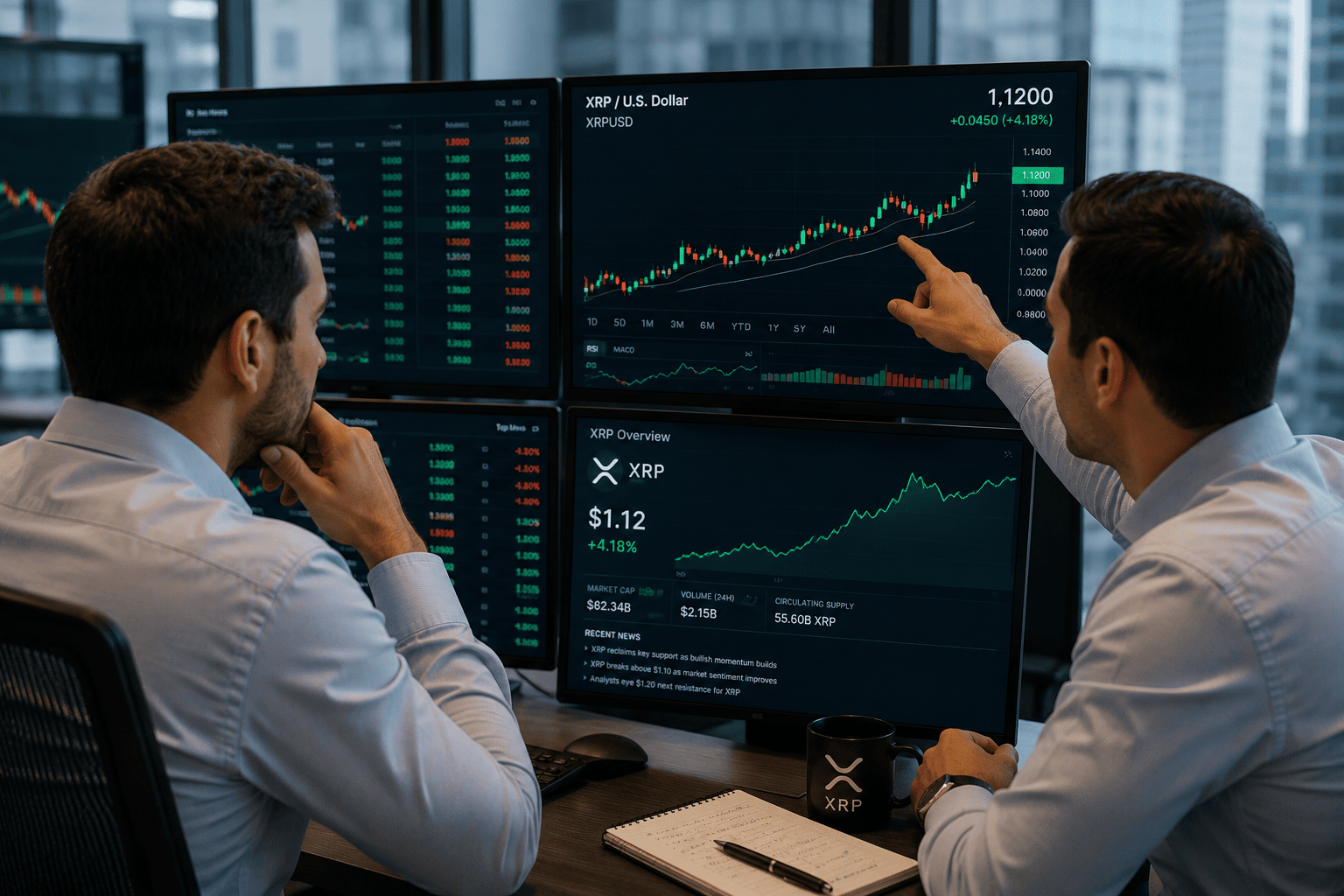 XRP Surges Past $1.12 as Leveraged Bets and ETF Inflows Signal Renewed Trader Interest