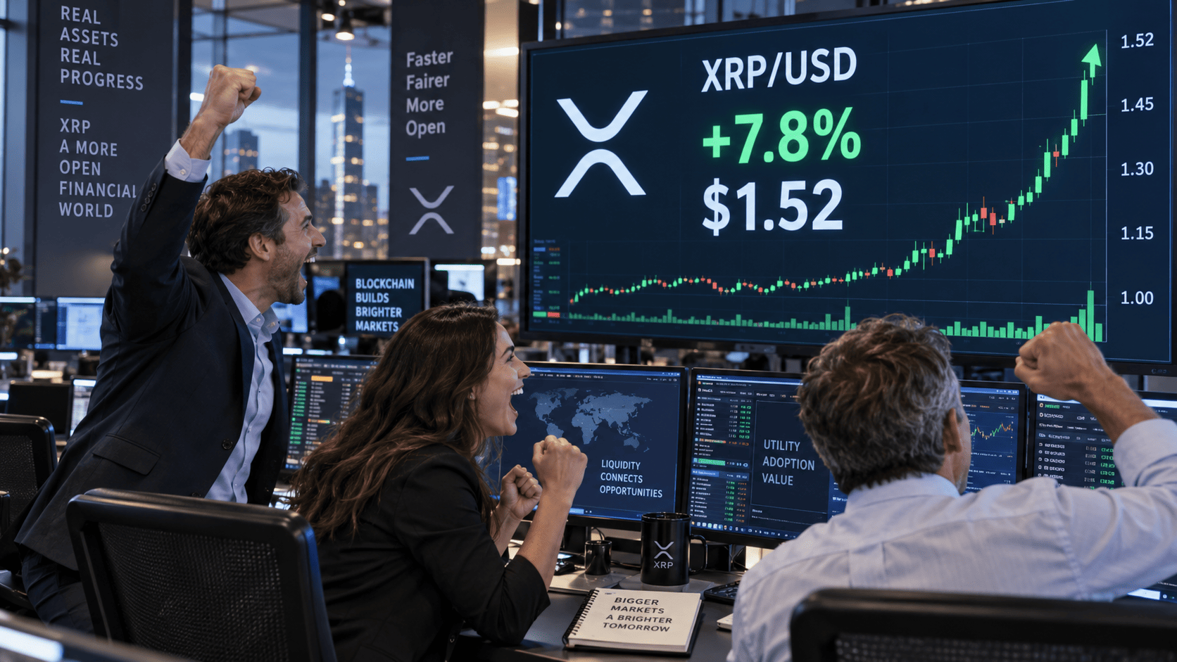 XRP Tops $1.50 After 7% Surge; $2.10 Target Hinges on Follow-Through