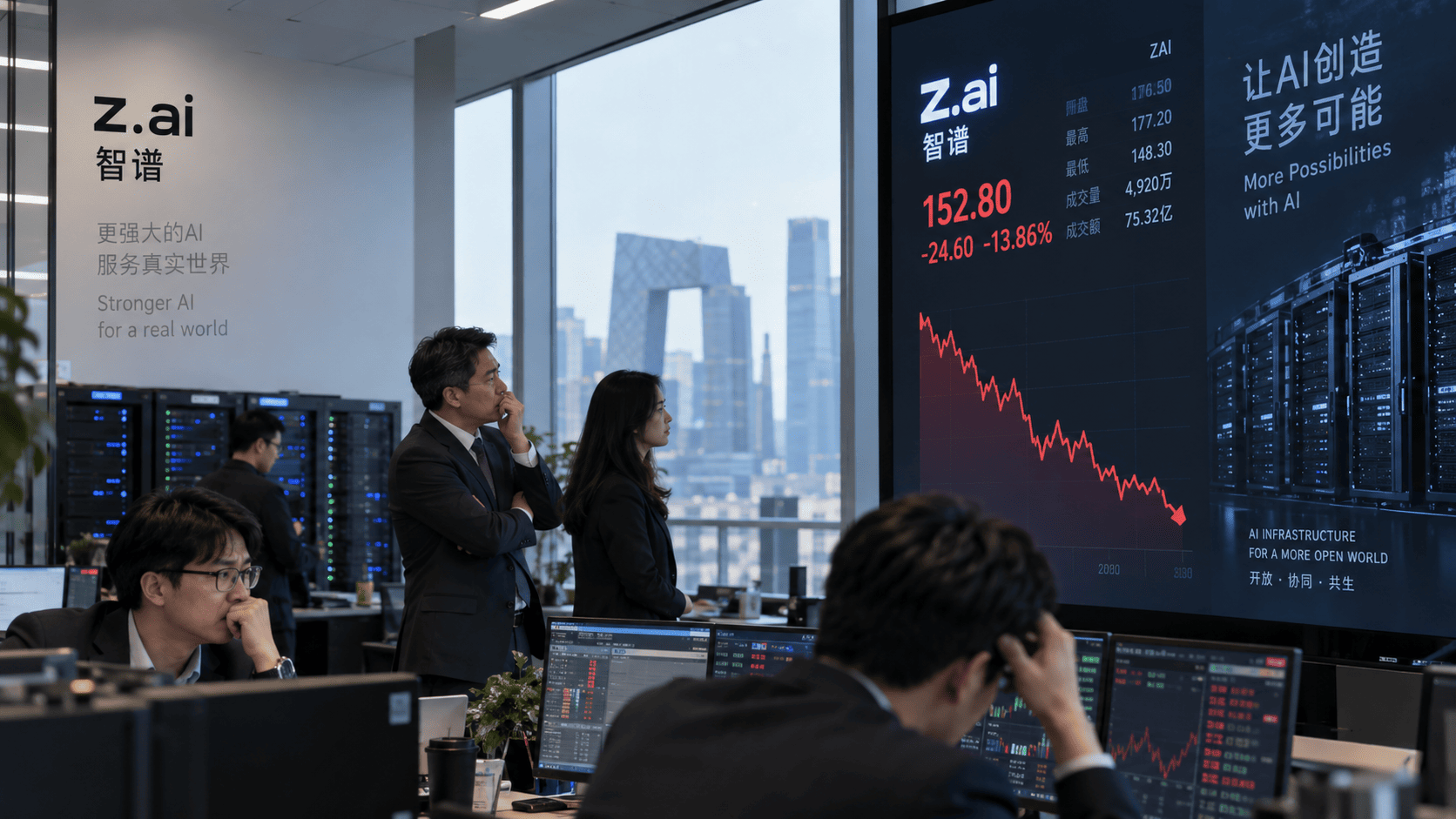 Z.ai shares drop 10% on $5B raise as dilution worries mount