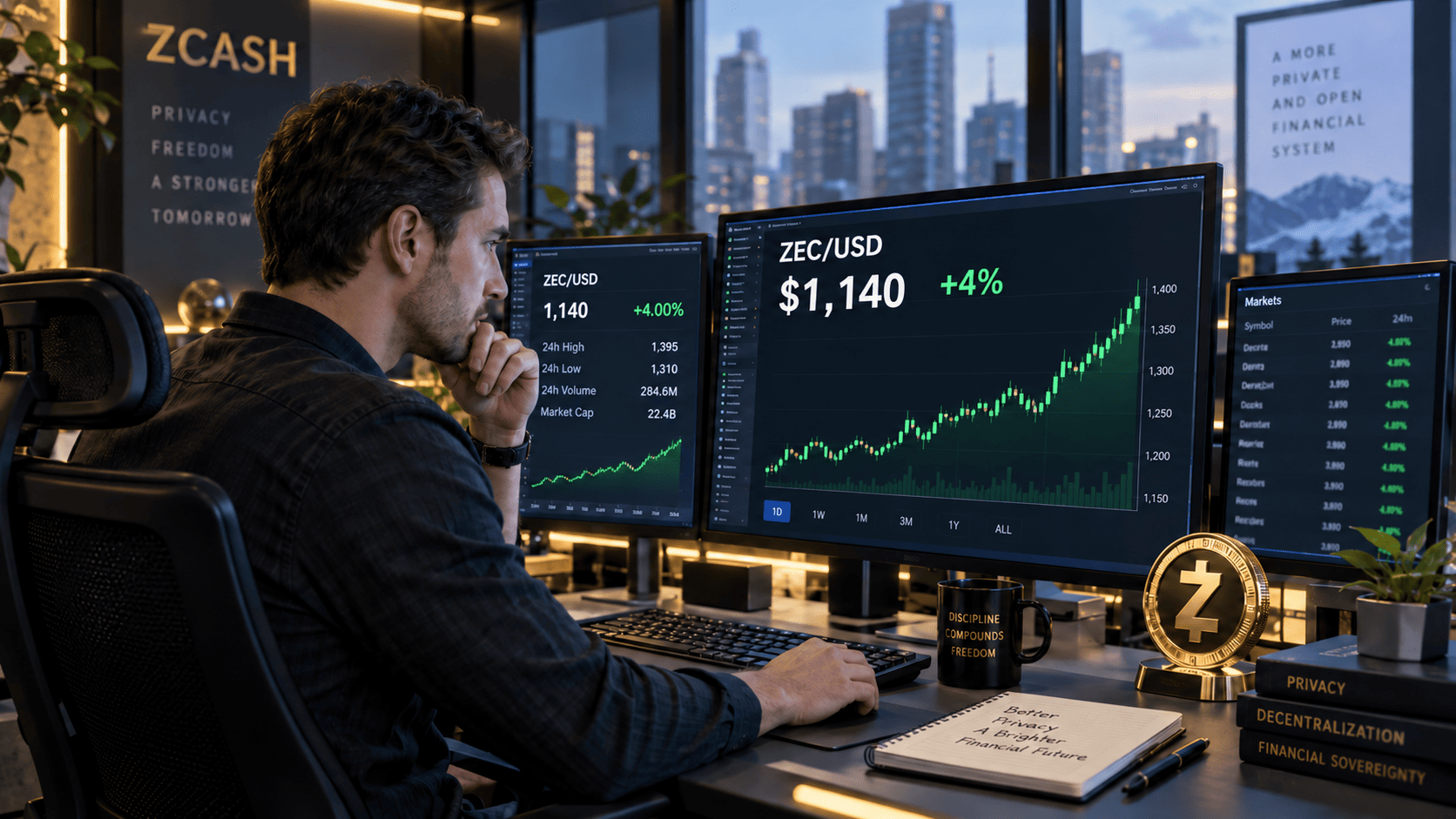 Zcash drops 6% from $1,300 peak; $850 support in view before $2,500 target