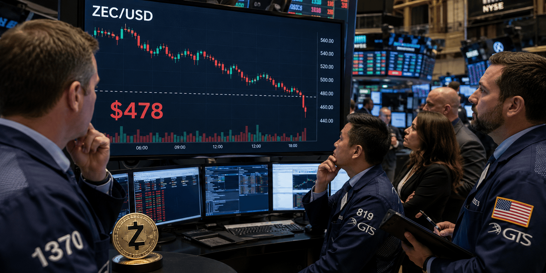 Zcash drops below $480 as CPI data looms over privacy coin