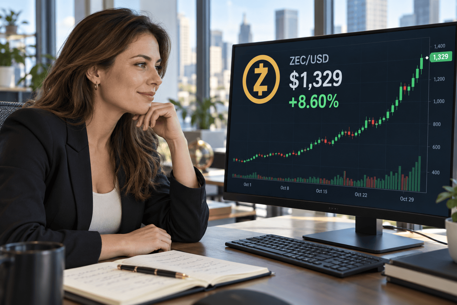 ZEC Holds Above $1,320 as ETF Outflows Slow but Technical Hurdles Loom