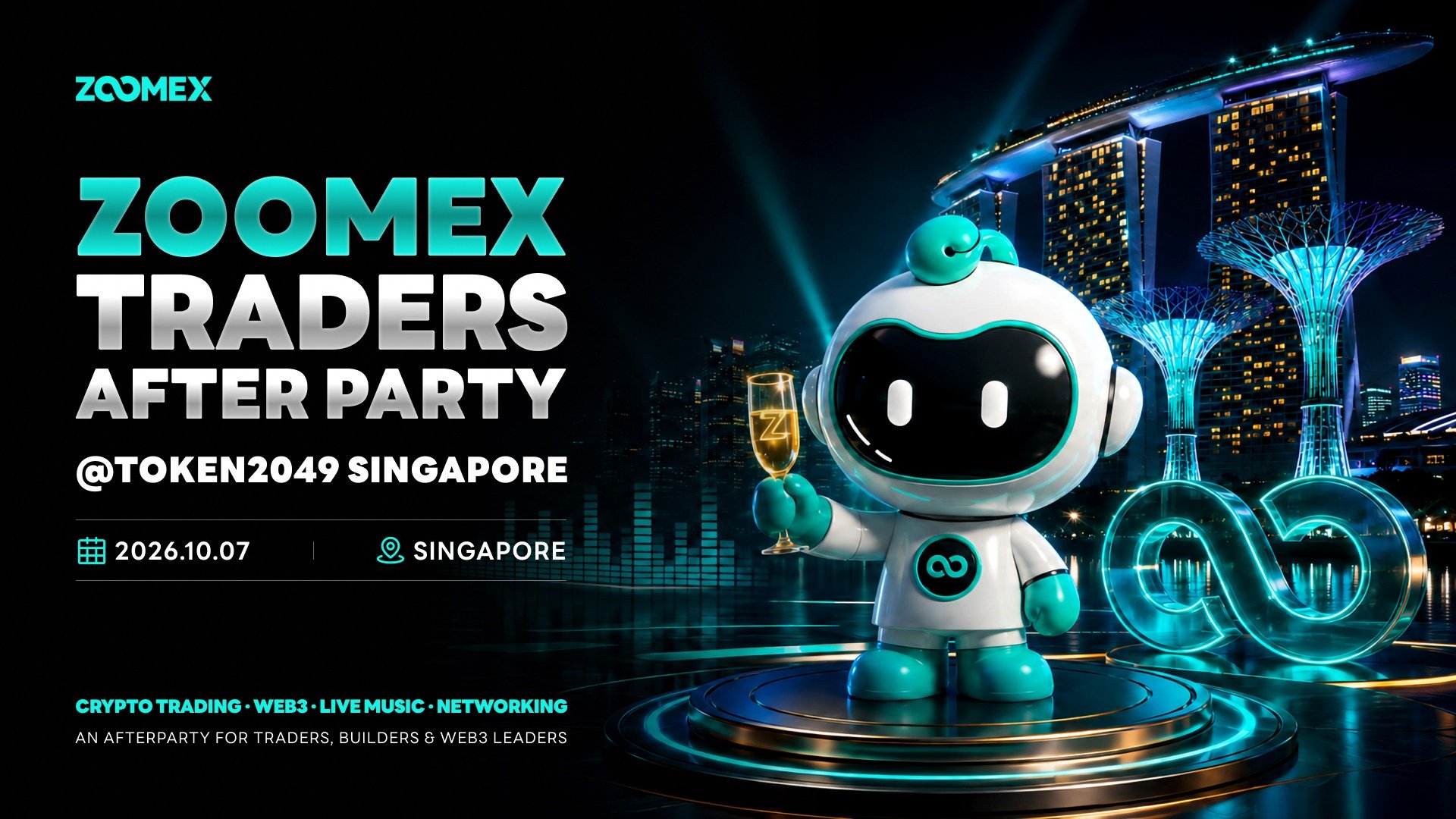 Zoomex Traders After Party at TOKEN2049 Singapore: Ollie Bearman, Live Music, and Market Insights